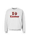 I Egg Cross Easter - Red Glitter Sweatshirt by TooLoud