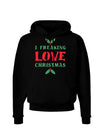 I F-ing Love Christmas Funny Dark Hoodie Sweatshirt-Hoodie-TooLoud-Black-Small-Davson Sales