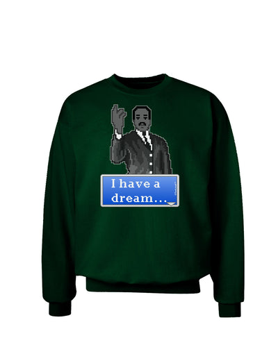 I have a Dream Pixel Art Adult Dark Sweatshirt by TooLoud-Sweatshirts-TooLoud-Deep-Forest-Green-Small-Davson Sales