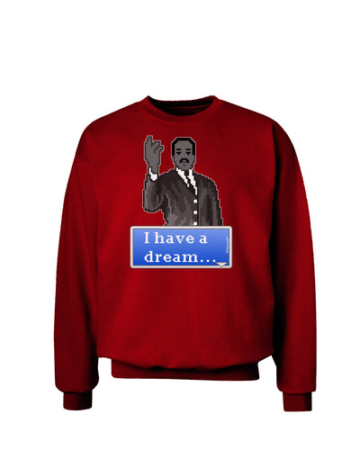 I have a Dream Pixel Art Adult Dark Sweatshirt by TooLoud-Sweatshirts-TooLoud-Deep-Red-Small-Davson Sales