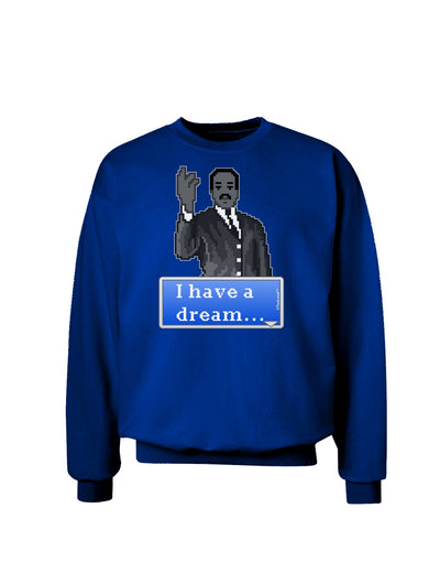 I have a Dream Pixel Art Adult Dark Sweatshirt by TooLoud-Sweatshirts-TooLoud-Deep-Royal-Blue-Small-Davson Sales