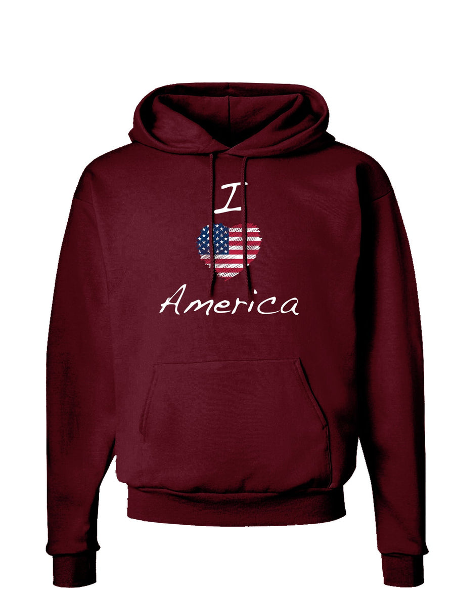 I Heart America Scribble Dark Hoodie Sweatshirt-Hoodie-TooLoud-Black-Small-Davson Sales