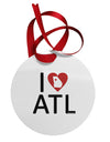 I Heart Atlanta Circular Metal Ornament-Ornament-TooLoud-White-Davson Sales