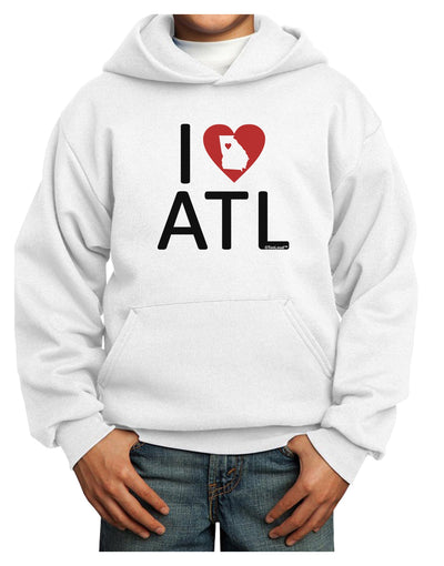 I Heart Atlanta Youth Hoodie Pullover Sweatshirt-Youth Hoodie-TooLoud-White-XS-Davson Sales