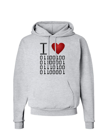 I Heart Binary Data Hoodie Sweatshirt-Hoodie-TooLoud-AshGray-Small-Davson Sales