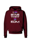 I Heart Boys That Heart EDM Dark Hoodie Sweatshirt-Hoodie-TooLoud-Maroon-Small-Davson Sales