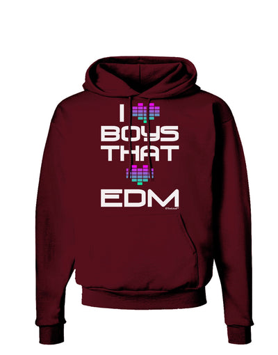 I Heart Boys That Heart EDM Dark Hoodie Sweatshirt-Hoodie-TooLoud-Maroon-Small-Davson Sales