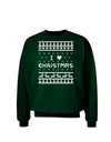 I Heart Christmas Ugly Christmas Sweater Adult Dark Sweatshirt-Sweatshirts-TooLoud-Deep-Forest-Green-Small-Davson Sales