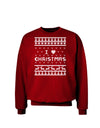 I Heart Christmas Ugly Christmas Sweater Adult Dark Sweatshirt-Sweatshirts-TooLoud-Deep-Red-Small-Davson Sales