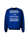 I Heart Christmas Ugly Christmas Sweater Adult Dark Sweatshirt-Sweatshirts-TooLoud-Deep-Royal-Blue-Small-Davson Sales