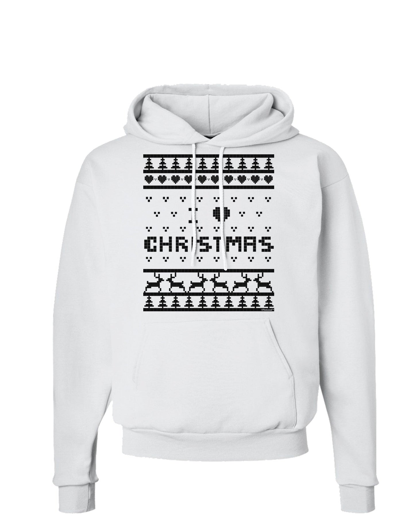 I Heart Christmas Ugly Christmas Sweater Hoodie Sweatshirt-Hoodie-TooLoud-White-Small-Davson Sales
