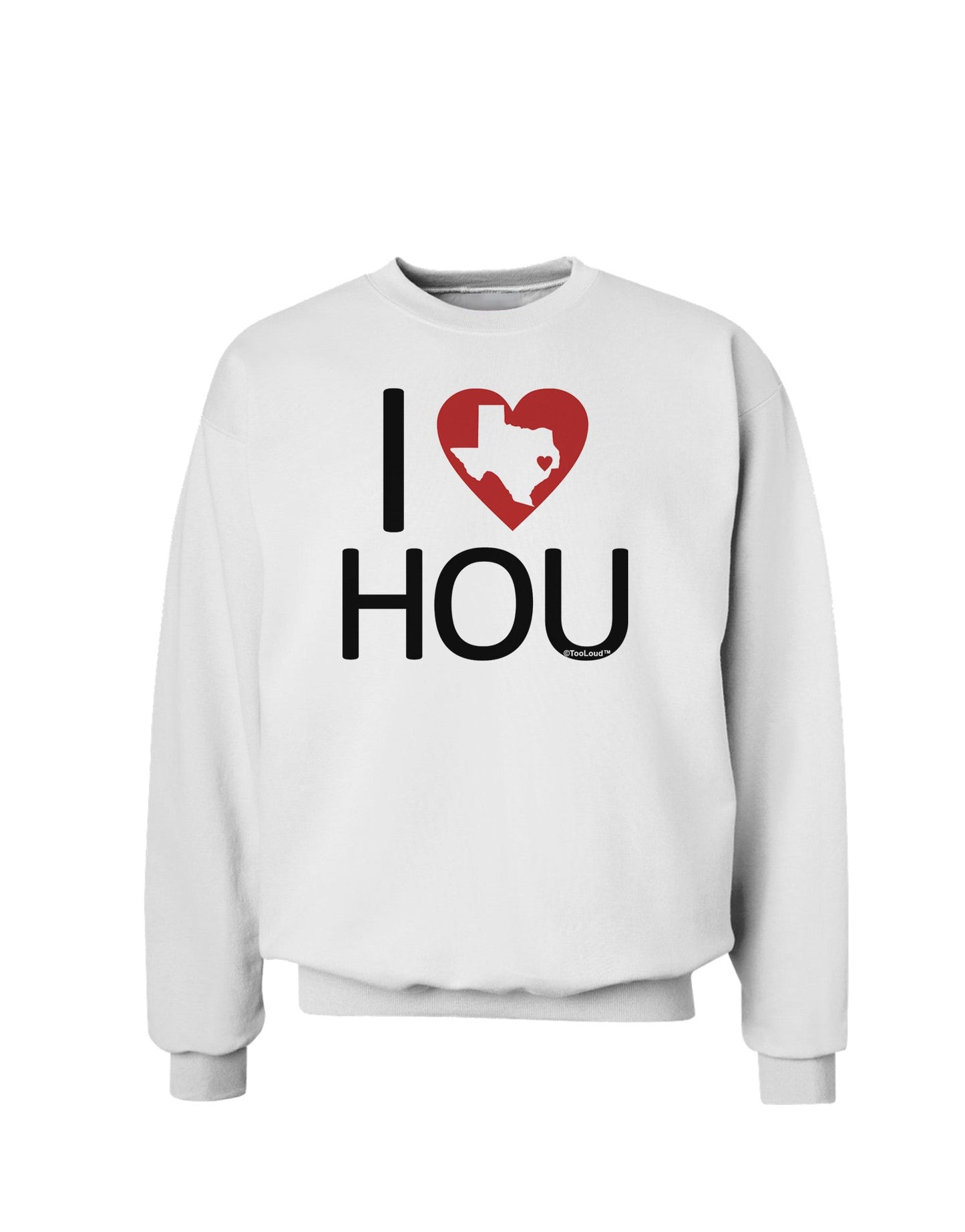I Heart Houston Sweatshirt-Sweatshirts-TooLoud-White-Small-Davson Sales