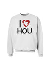 I Heart Houston Sweatshirt-Sweatshirts-TooLoud-White-Small-Davson Sales