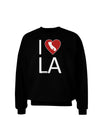 I Heart Los Angeles Adult Dark Sweatshirt-Sweatshirts-TooLoud-Black-Small-Davson Sales