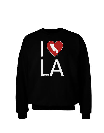 I Heart Los Angeles Adult Dark Sweatshirt-Sweatshirts-TooLoud-Black-Small-Davson Sales