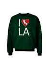 I Heart Los Angeles Adult Dark Sweatshirt-Sweatshirts-TooLoud-Deep-Forest-Green-Small-Davson Sales