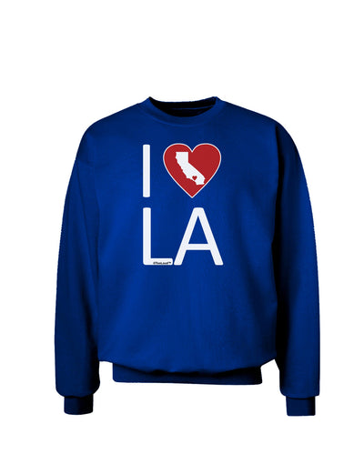 I Heart Los Angeles Adult Dark Sweatshirt-Sweatshirts-TooLoud-Deep-Royal-Blue-Small-Davson Sales