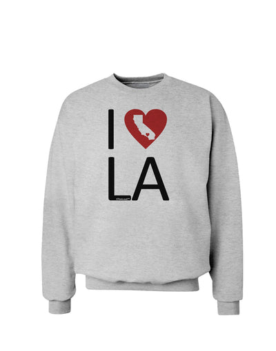 I Heart Los Angeles Sweatshirt-Sweatshirts-TooLoud-AshGray-Small-Davson Sales