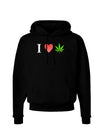 I Heart Marijuana Leaf Dark Hoodie Sweatshirt-Hoodie-TooLoud-Black-Small-Davson Sales