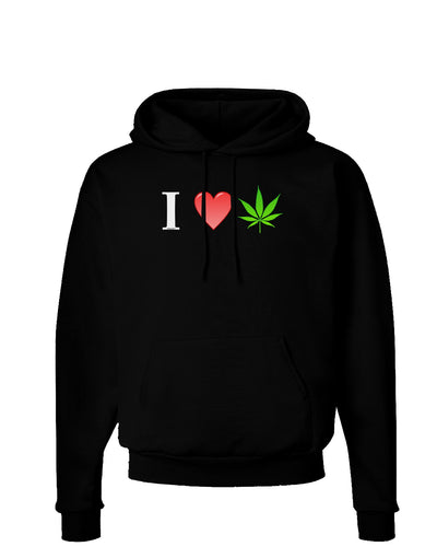 I Heart Marijuana Leaf Dark Hoodie Sweatshirt-Hoodie-TooLoud-Black-Small-Davson Sales