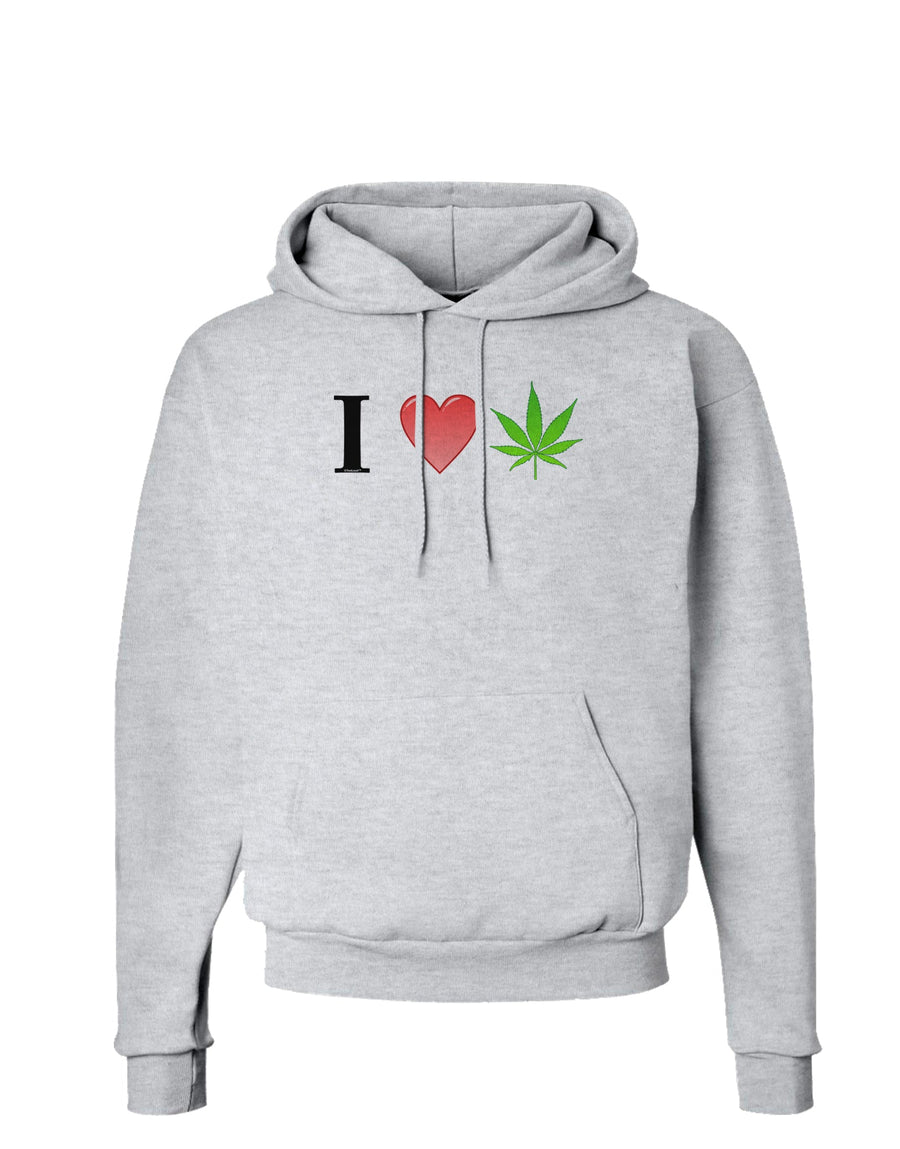 I Heart Marijuana Leaf Hoodie Sweatshirt-Hoodie-TooLoud-White-Small-Davson Sales