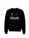 I Heart Math Adult Dark Sweatshirt by TooLoud-Wall Clock-TooLoud-Black-Small-Davson Sales