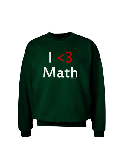 I Heart Math Adult Dark Sweatshirt by TooLoud-Wall Clock-TooLoud-Deep-Forest-Green-Small-Davson Sales