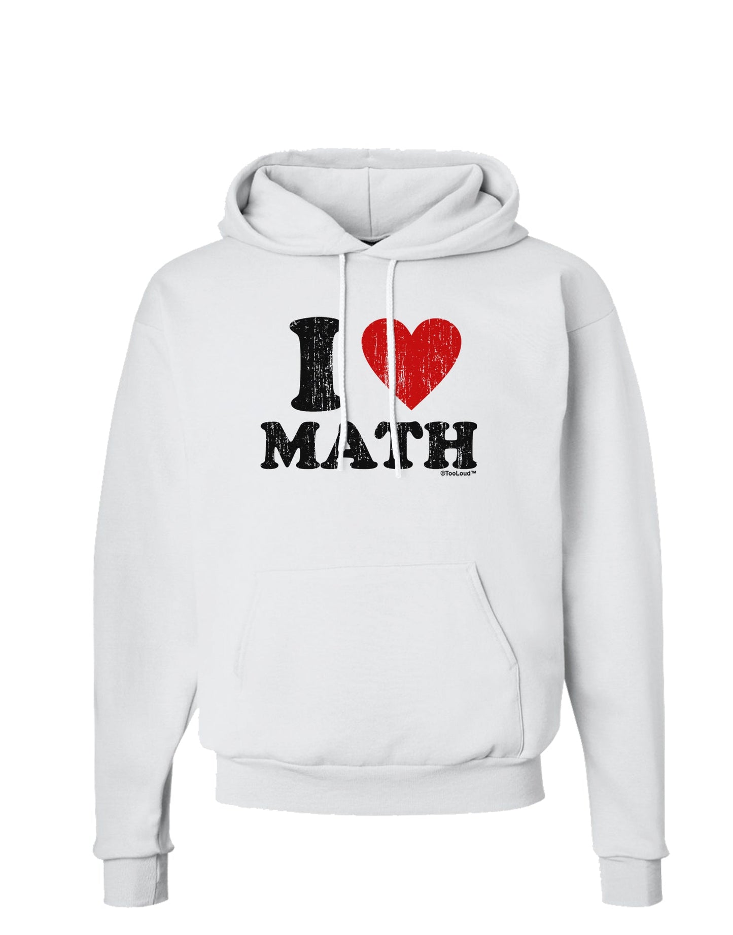 I Heart Math Distressed Hoodie Sweatshirt by TooLoud-Wall Clock-TooLoud-White-Small-Davson Sales