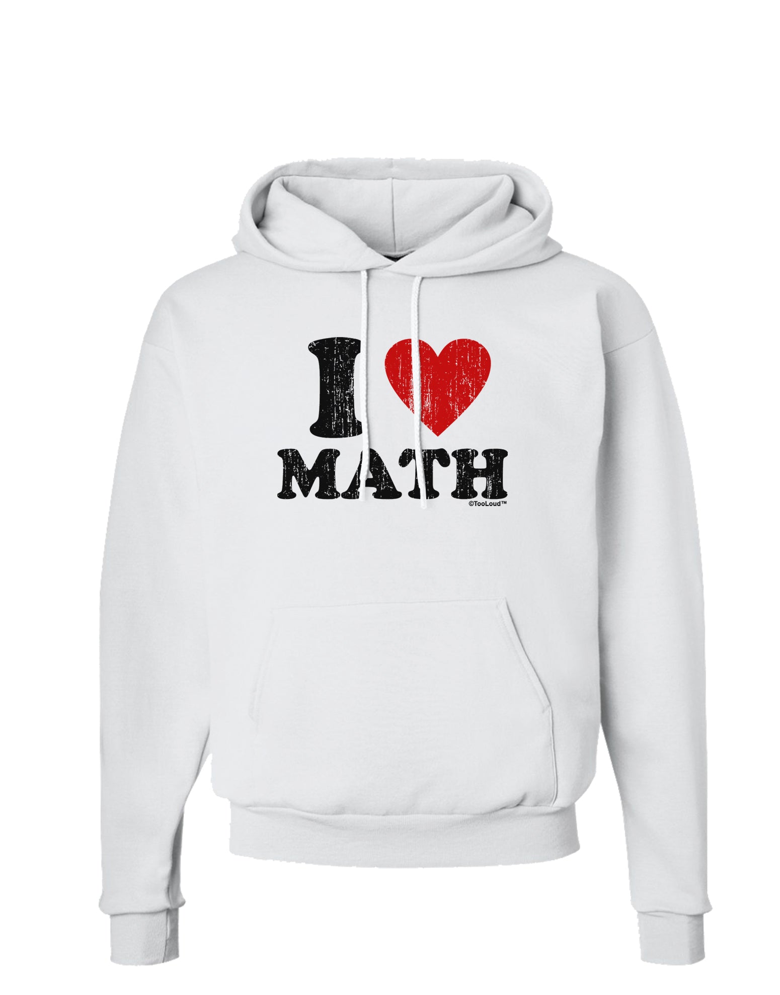 I Heart Math Distressed Hoodie Sweatshirt by TooLoud-Wall Clock-TooLoud-White-Small-Davson Sales