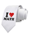 I Heart Math Distressed Printed White Necktie by TooLoud