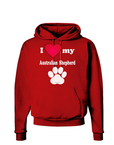 I Heart My Australian Shepherd Dark Hoodie Sweatshirt by TooLoud-Hoodie-TooLoud-Red-Small-Davson Sales