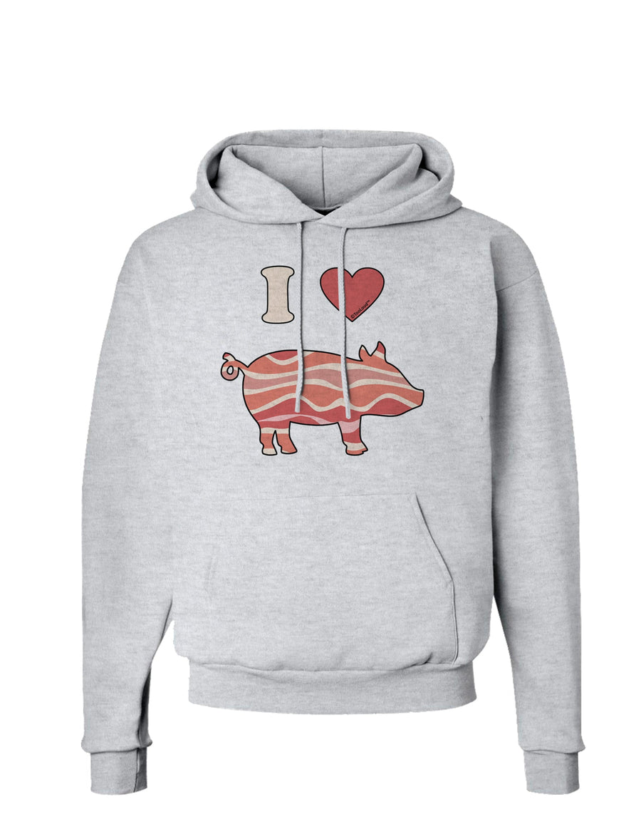 I Heart My Bacon Pig Silhouette Hoodie Sweatshirt by TooLoud-Hoodie-TooLoud-White-Small-Davson Sales