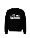 I Heart My Beagle Adult Dark Sweatshirt by TooLoud-Sweatshirts-TooLoud-Black-Small-Davson Sales