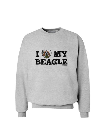 I Heart My Beagle Sweatshirt by TooLoud-Sweatshirts-TooLoud-AshGray-Small-Davson Sales