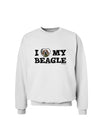 I Heart My Beagle Sweatshirt by TooLoud-Sweatshirts-TooLoud-White-Small-Davson Sales