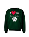 I Heart My Border Collie Adult Dark Sweatshirt by TooLoud-Sweatshirts-TooLoud-Deep-Forest-Green-Small-Davson Sales