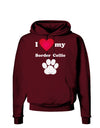 I Heart My Border Collie Dark Hoodie Sweatshirt by TooLoud-Hoodie-TooLoud-Maroon-Small-Davson Sales