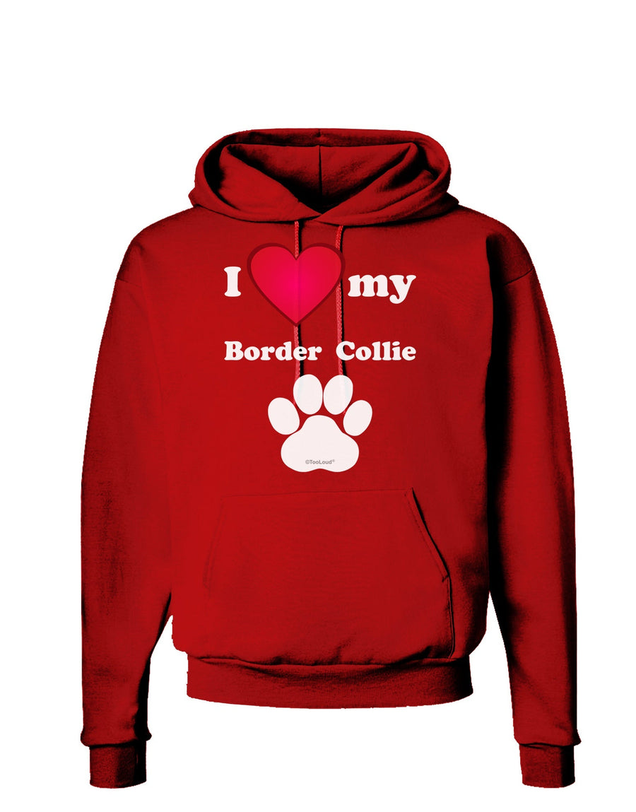 I Heart My Border Collie Dark Hoodie Sweatshirt by TooLoud-Hoodie-TooLoud-Black-Small-Davson Sales