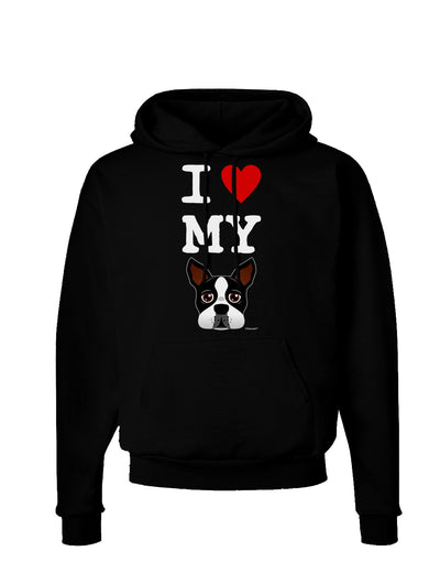 I Heart My Boston Terrier Dark Hoodie Sweatshirt-Hoodie-TooLoud-Black-Small-Davson Sales