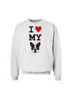 I Heart My Boston Terrier Sweatshirt-Sweatshirts-TooLoud-White-Small-Davson Sales