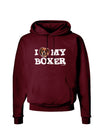 I Heart My Boxer Dark Hoodie Sweatshirt by TooLoud-Hoodie-TooLoud-Maroon-Small-Davson Sales