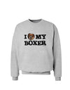 I Heart My Boxer Sweatshirt by TooLoud-Sweatshirts-TooLoud-AshGray-Small-Davson Sales