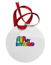 I Heart My Boyfriend - Rainbow Circular Metal Ornament-Ornament-TooLoud-White-Davson Sales