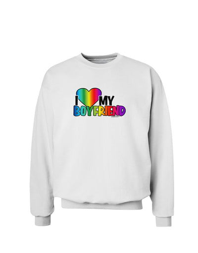 I Heart My Boyfriend - Rainbow Sweatshirt-Sweatshirts-TooLoud-White-Small-Davson Sales