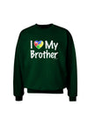 I Heart My Brother - Autism Awareness Adult Dark Sweatshirt by TooLoud-Sweatshirts-TooLoud-Deep-Forest-Green-Small-Davson Sales