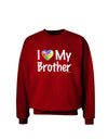 I Heart My Brother - Autism Awareness Adult Dark Sweatshirt by TooLoud-Sweatshirts-TooLoud-Deep-Red-Small-Davson Sales