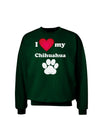 I Heart My Chihuahua Adult Dark Sweatshirt by TooLoud-Sweatshirts-TooLoud-Deep-Forest-Green-Small-Davson Sales