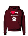 I Heart My Chihuahua Dark Hoodie Sweatshirt by TooLoud-Hoodie-TooLoud-Maroon-Small-Davson Sales