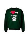 I Heart My Corgi Adult Dark Sweatshirt by TooLoud-Sweatshirts-TooLoud-Deep-Forest-Green-Small-Davson Sales