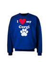 I Heart My Corgi Adult Dark Sweatshirt by TooLoud-Sweatshirts-TooLoud-Deep-Royal-Blue-Small-Davson Sales